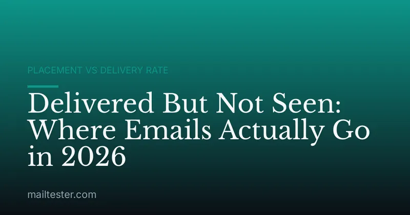 Delivered But Not Seen: Where Emails Actually Go in 2026