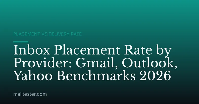 Inbox Placement Rate by Provider: Gmail, Outlook, Yahoo Benchmarks 2026