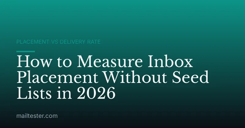 How to Measure Inbox Placement Without Seed Lists in 2026
