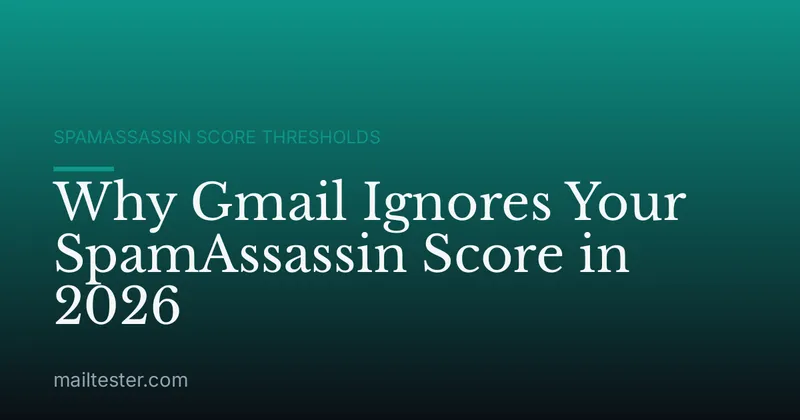 Why Gmail Ignores Your SpamAssassin Score in 2026