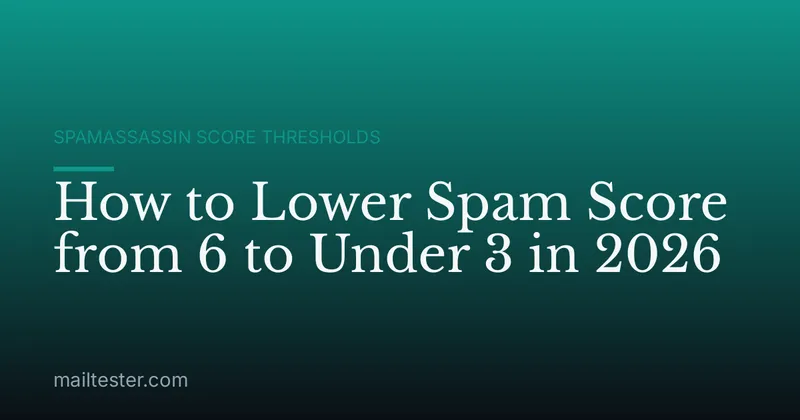 How to Lower Spam Score from 6 to Under 3 in 2026