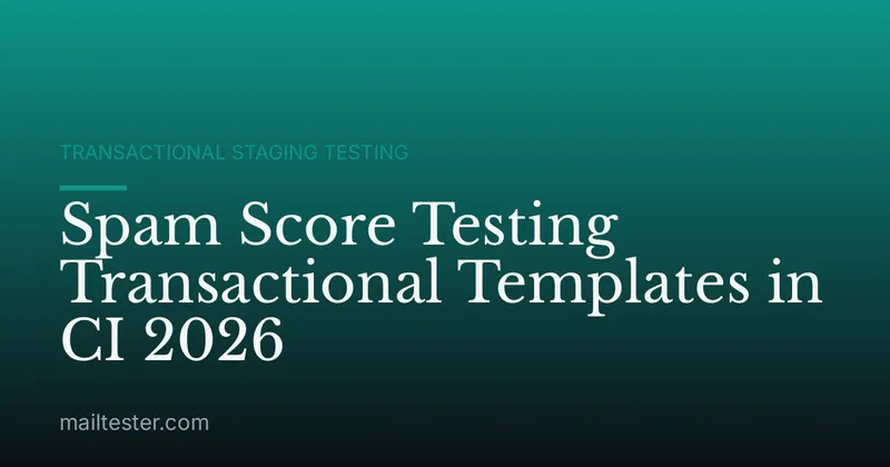 Spam Score Testing Transactional Templates in CI 2026