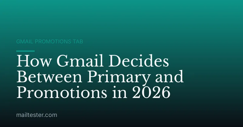 How Gmail Decides Between Primary and Promotions in 2026
