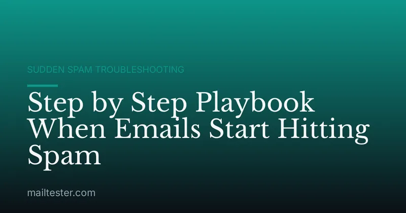 Step by Step Playbook When Emails Start Hitting Spam