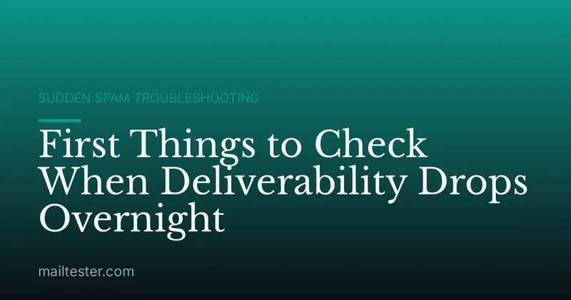 First Things to Check When Deliverability Drops Overnight