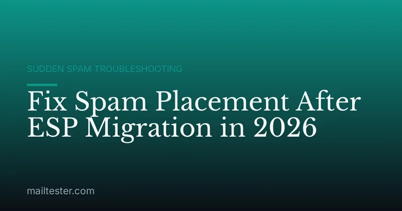 Fix Spam Placement After ESP Migration in 2026