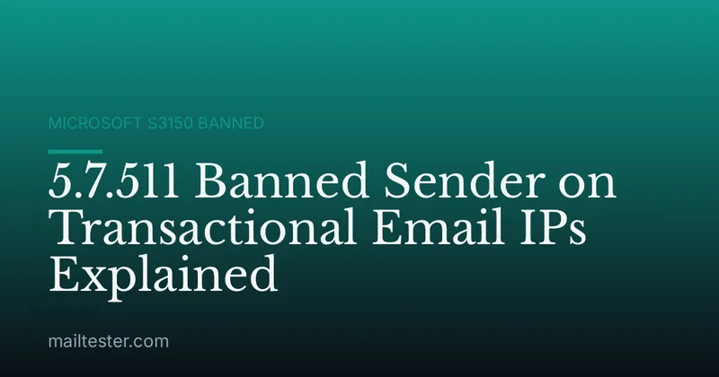5.7.511 Banned Sender on Transactional Email IPs Explained