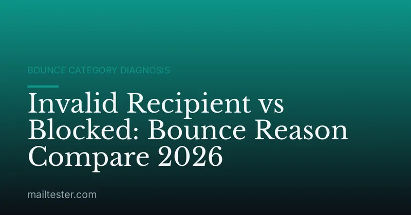 Invalid Recipient vs Blocked: Bounce Reason Compare 2026