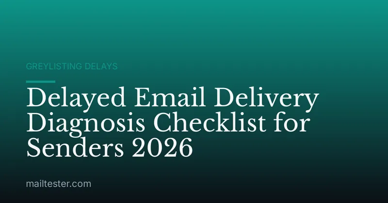 Delayed Email Delivery Diagnosis Checklist for Senders 2026