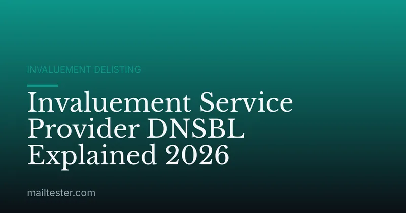 Invaluement Service Provider DNSBL Explained 2026