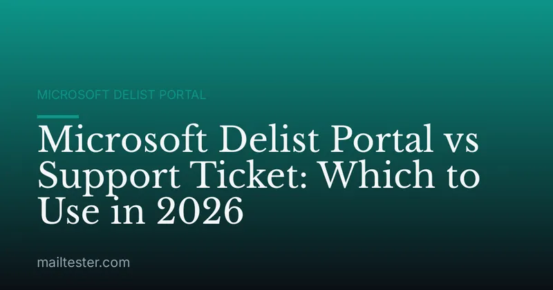Microsoft Delist Portal vs Support Ticket: Which to Use in 2026