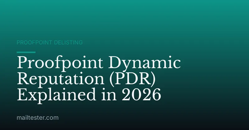 Proofpoint Dynamic Reputation (PDR) Explained in 2026