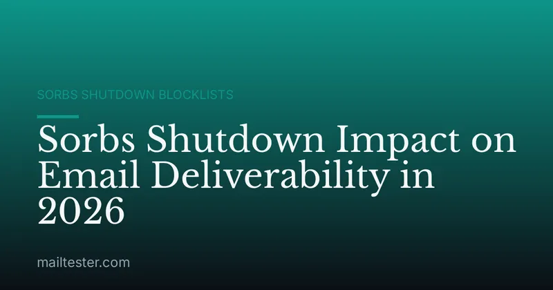 Sorbs Shutdown Impact on Email Deliverability in 2026