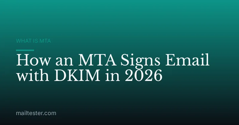 How an MTA Signs Email with DKIM in 2026