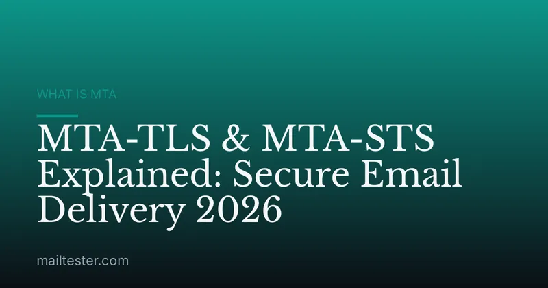 MTA-TLS & MTA-STS Explained: Secure Email Delivery 2026