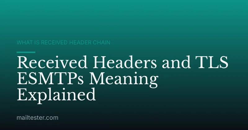 Received Headers and TLS ESMTPs Meaning Explained