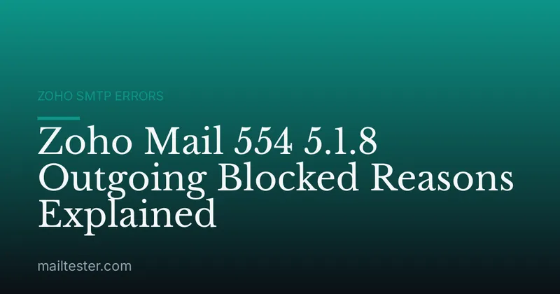 Zoho Mail 554 5.1.8 Outgoing Blocked Reasons Explained