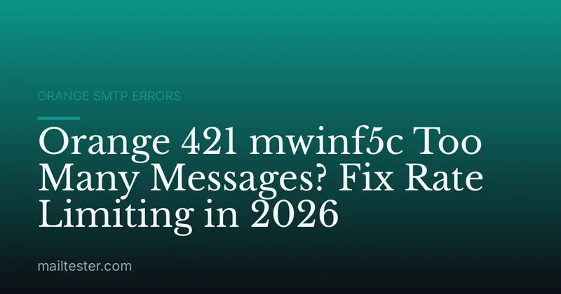 Orange 421 mwinf5c Too Many Messages? Fix Rate Limiting in 2026