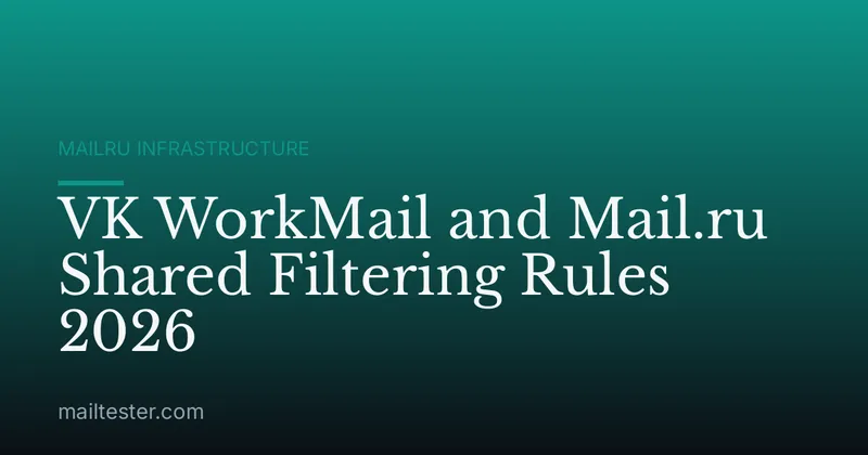 VK WorkMail and Mail.ru Shared Filtering Rules 2026