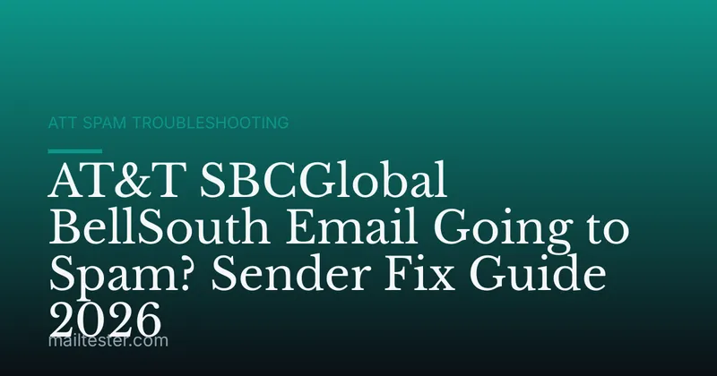AT&T SBCGlobal BellSouth Email Going to Spam? Sender Fix Guide 2026