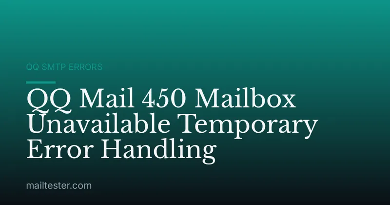 QQ Mail 450 Mailbox Unavailable Temporary Error Handling