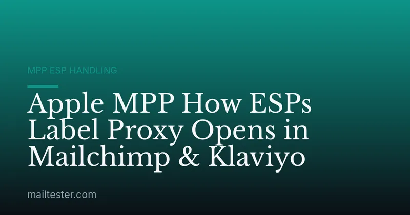 Apple MPP How ESPs Label Proxy Opens in Mailchimp & Klaviyo