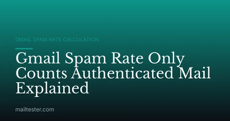 Gmail Spam Rate Only Counts Authenticated Mail Explained