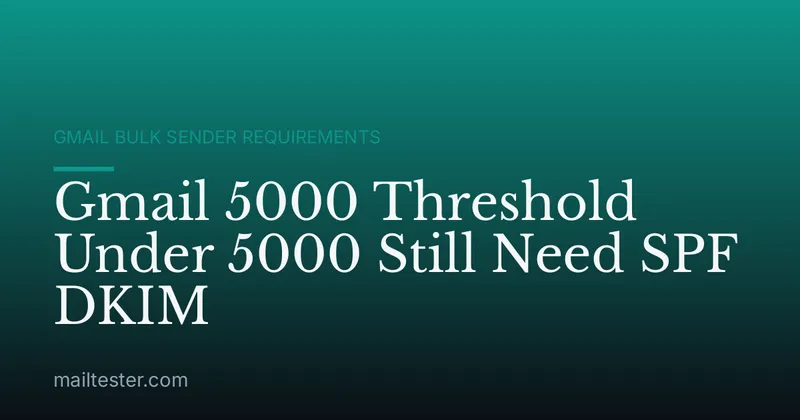 Gmail 5000 Threshold Under 5000 Still Need SPF DKIM