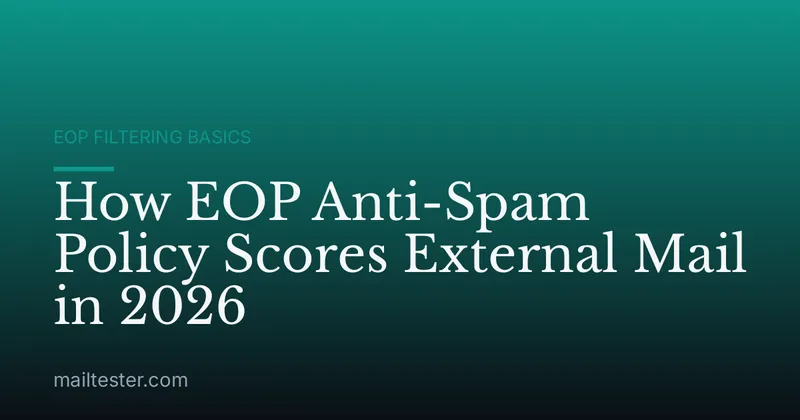How EOP Anti-Spam Policy Scores External Mail in 2026