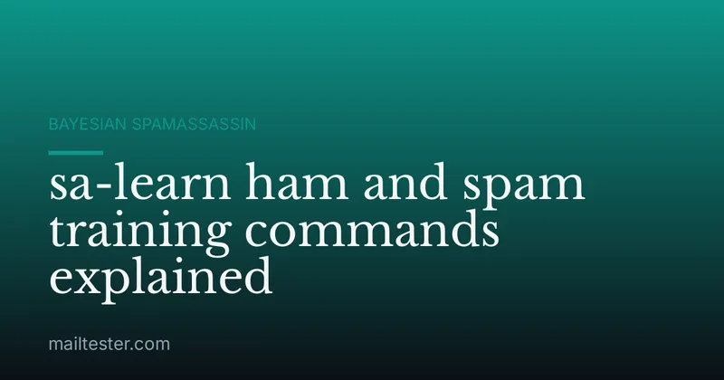 sa-learn ham and spam training commands explained