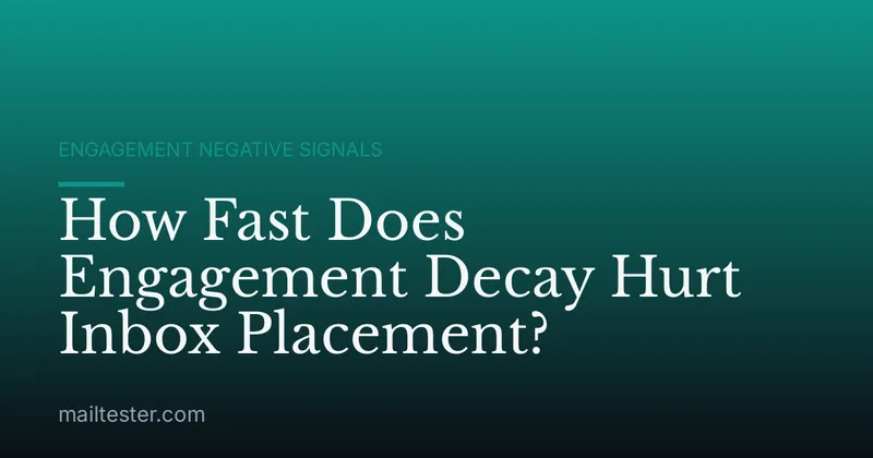 How Fast Does Engagement Decay Hurt Inbox Placement?