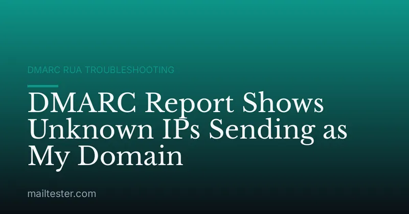 DMARC Report Shows Unknown IPs Sending as My Domain