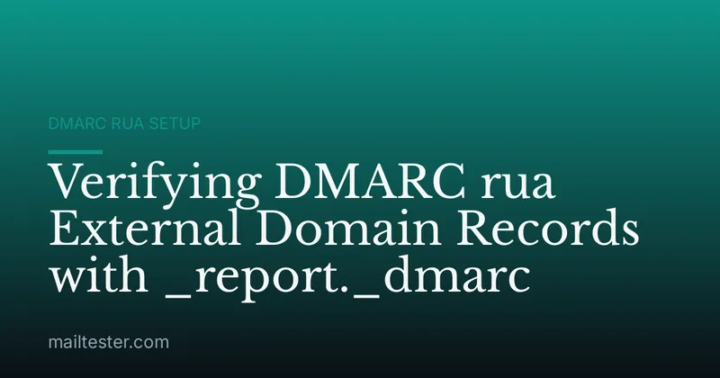 Verifying DMARC rua External Domain Records with _report._dmarc