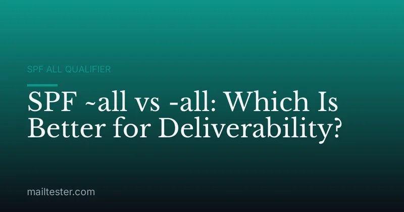SPF ~all vs -all: Which Is Better for Deliverability?