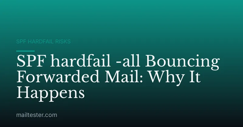 SPF hardfail -all Bouncing Forwarded Mail: Why It Happens