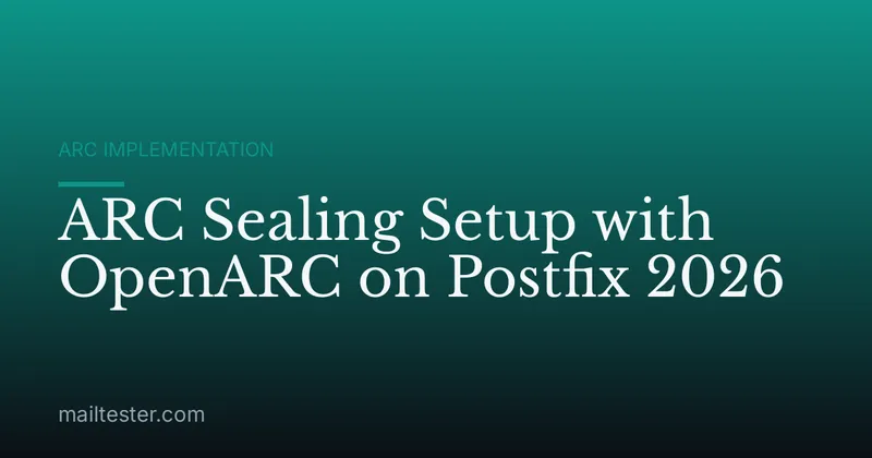 ARC Sealing Setup with OpenARC on Postfix 2026