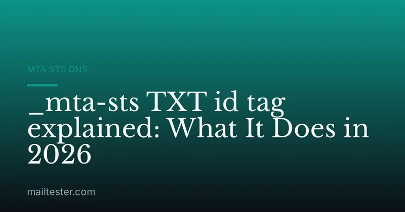 _mta-sts TXT id tag explained: What It Does in 2026