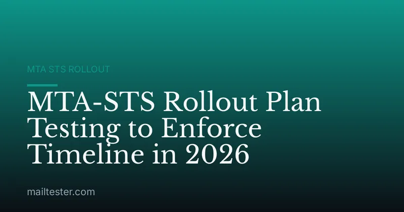 MTA-STS Rollout Plan Testing to Enforce Timeline in 2026