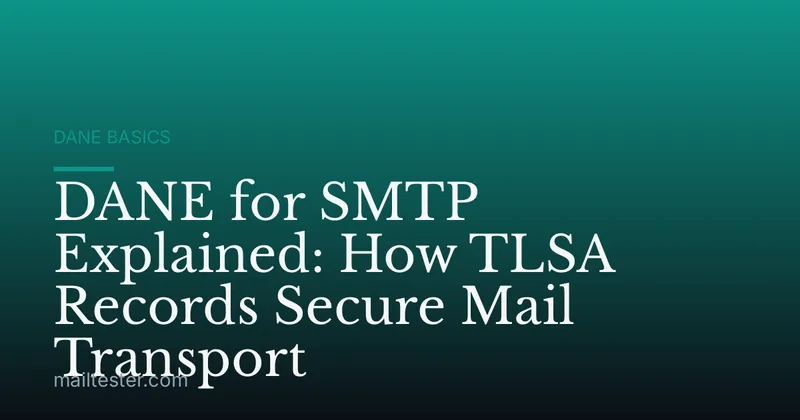 DANE for SMTP Explained: How TLSA Records Secure Mail Transport