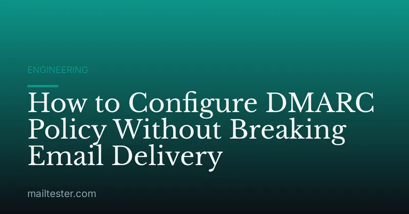 How to Configure DMARC Policy Without Breaking Email Delivery