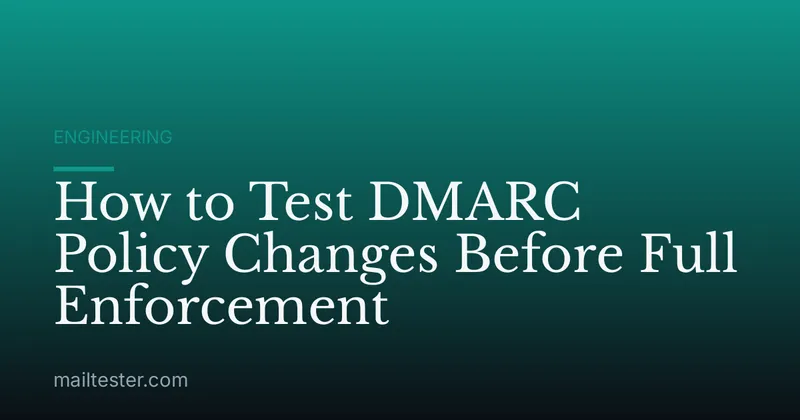 How to Test DMARC Policy Changes Before Full Enforcement