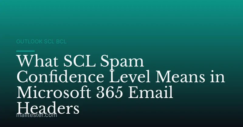 What SCL Spam Confidence Level Means in Microsoft 365 Email Headers