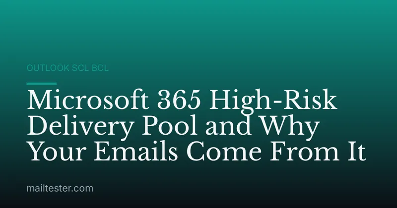 Microsoft 365 High-Risk Delivery Pool and Why Your Emails Come From It