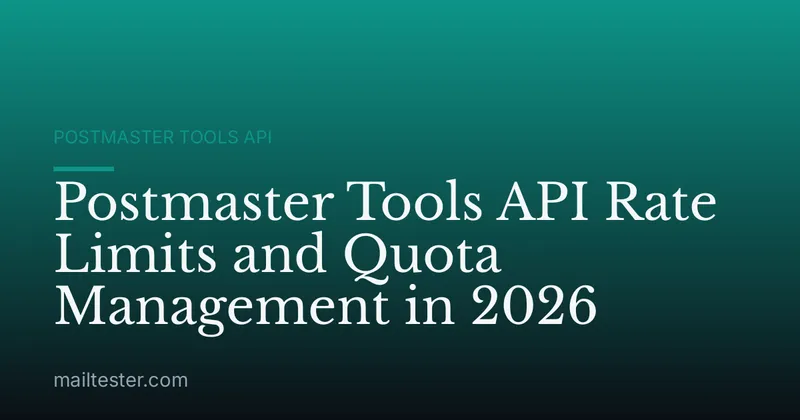 Postmaster Tools API Rate Limits and Quota Management in 2026