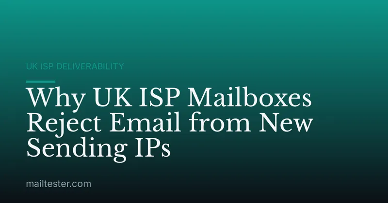 Why UK ISP Mailboxes Reject Email from New Sending IPs