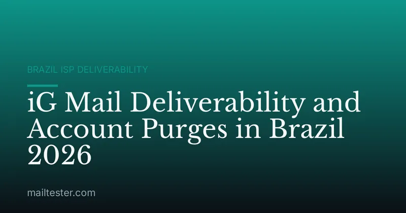iG Mail Deliverability and Account Purges in Brazil 2026