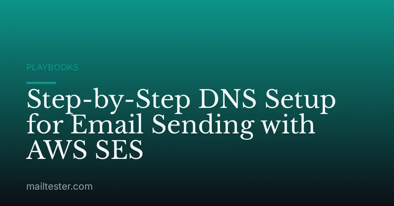 Step-by-Step DNS Setup for Email Sending with AWS SES