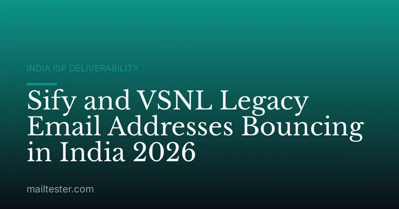 Sify and VSNL Legacy Email Addresses Bouncing in India 2026