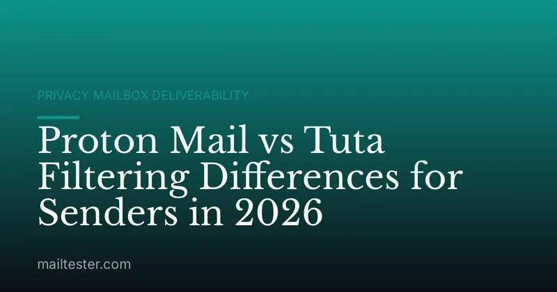 Proton Mail vs Tuta Filtering Differences for Senders in 2026