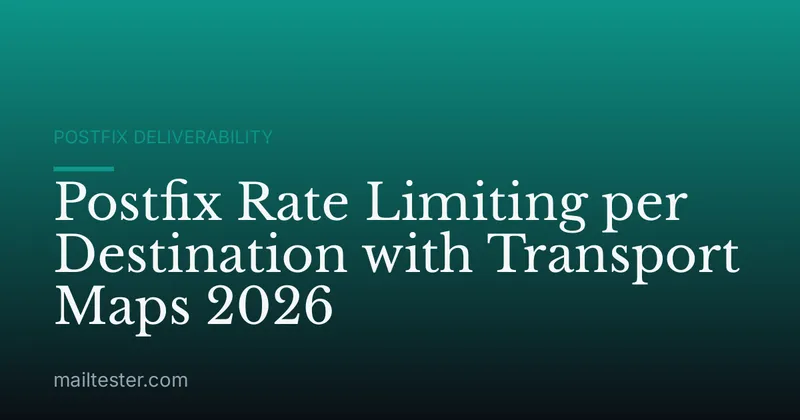 Postfix Rate Limiting per Destination with Transport Maps 2026